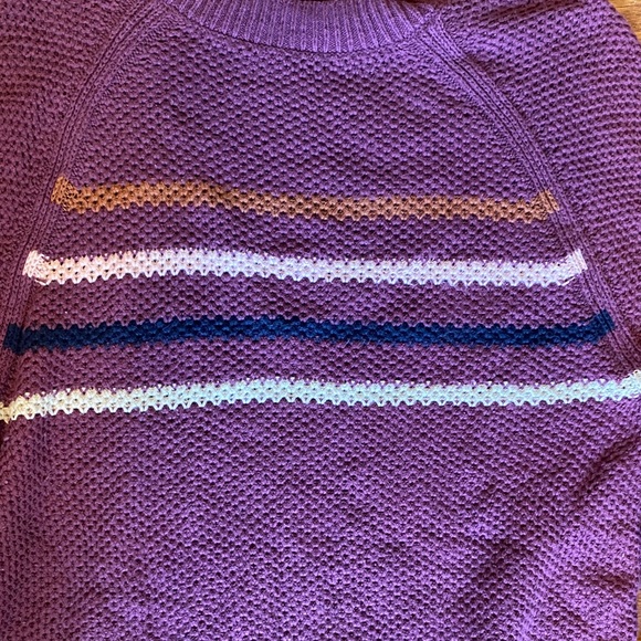 Boho Chunky oversized sweater with multi-colored stripes - Picture 4 of 4
